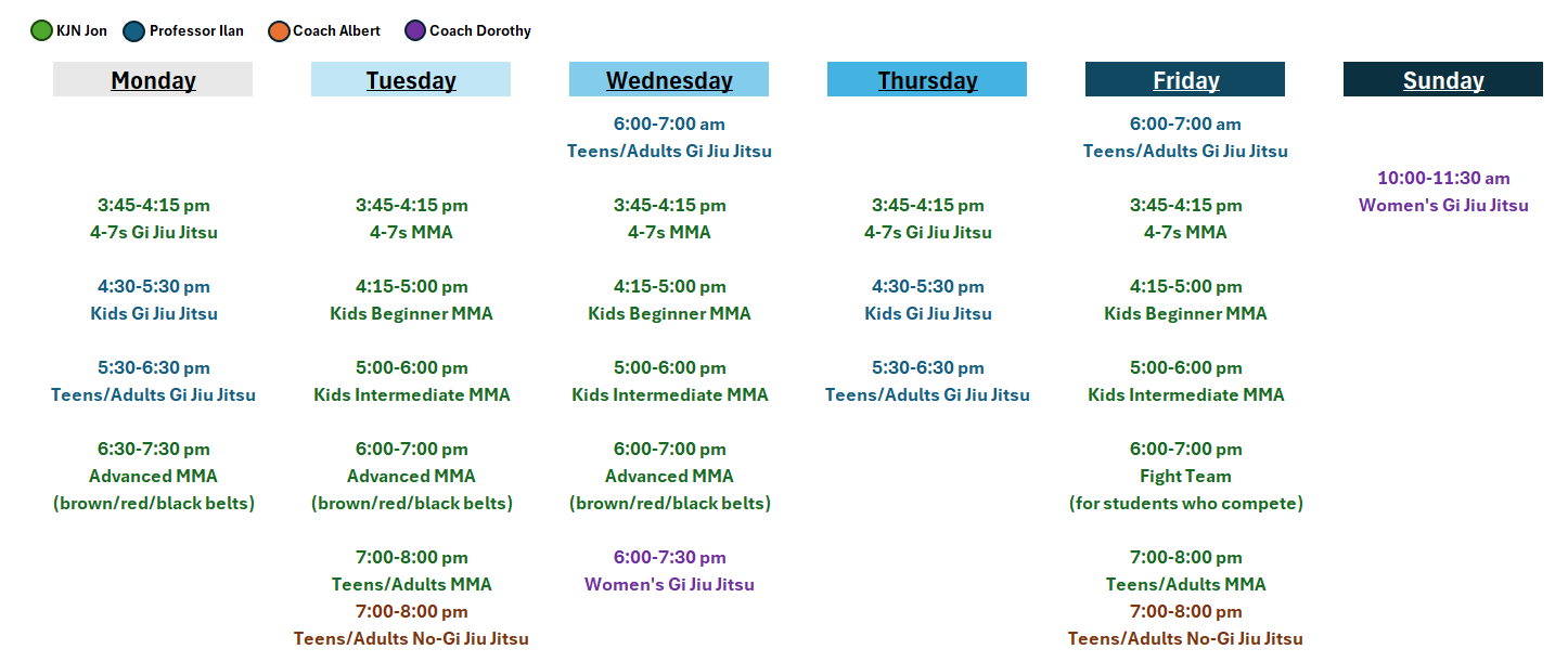 January 2026 Schedule